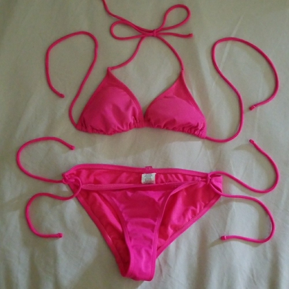 Hot pink bikini